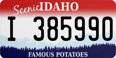 ID license plate I385990