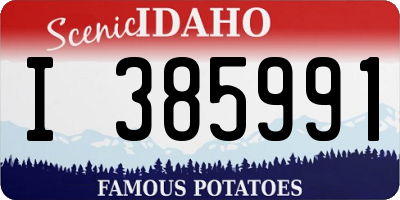 ID license plate I385991