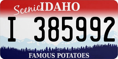 ID license plate I385992