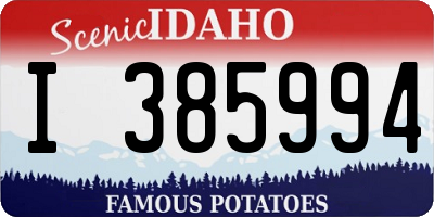 ID license plate I385994