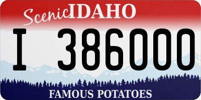 ID license plate I386000