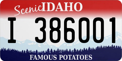 ID license plate I386001