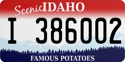 ID license plate I386002