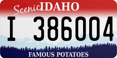 ID license plate I386004