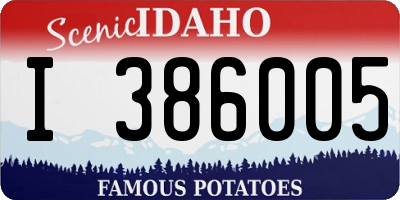 ID license plate I386005