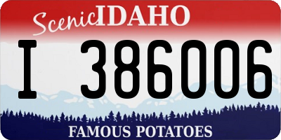 ID license plate I386006