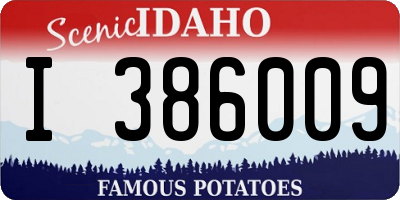 ID license plate I386009
