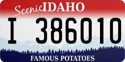 ID license plate I386010