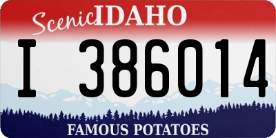 ID license plate I386014
