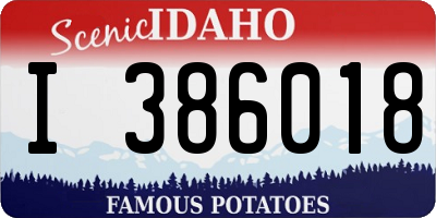ID license plate I386018