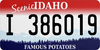 ID license plate I386019