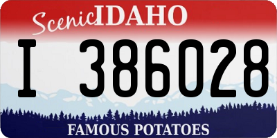 ID license plate I386028