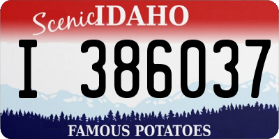ID license plate I386037