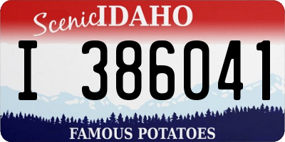 ID license plate I386041
