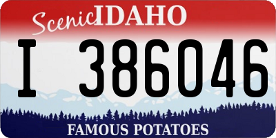 ID license plate I386046