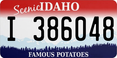 ID license plate I386048