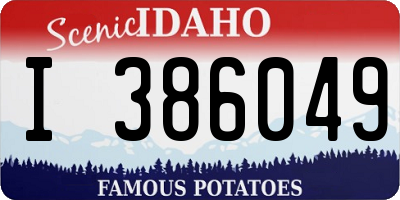 ID license plate I386049