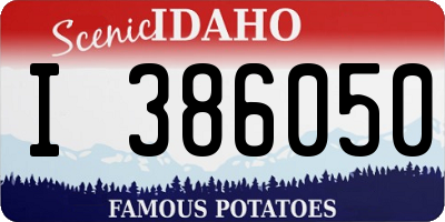 ID license plate I386050