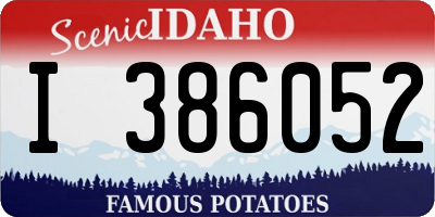 ID license plate I386052