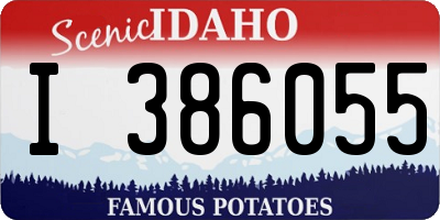 ID license plate I386055