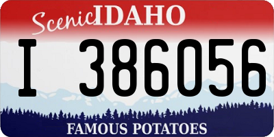 ID license plate I386056