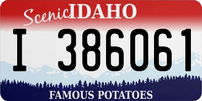 ID license plate I386061