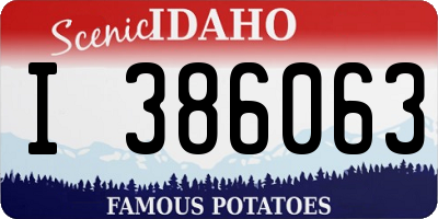 ID license plate I386063
