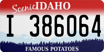 ID license plate I386064
