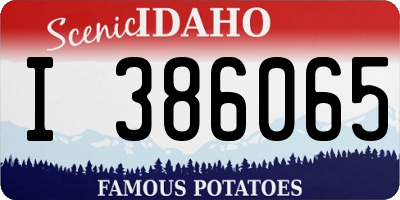 ID license plate I386065