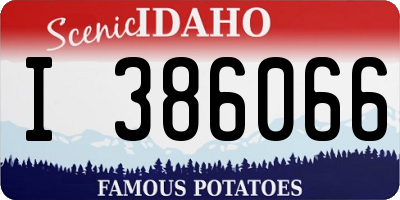 ID license plate I386066