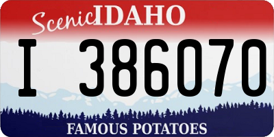 ID license plate I386070