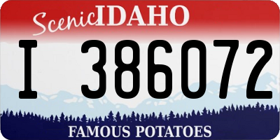 ID license plate I386072