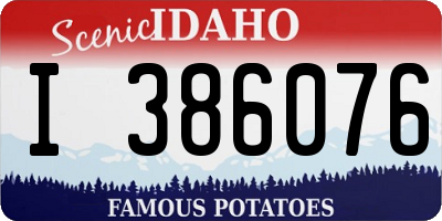 ID license plate I386076