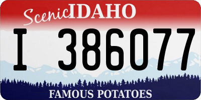ID license plate I386077
