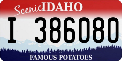 ID license plate I386080