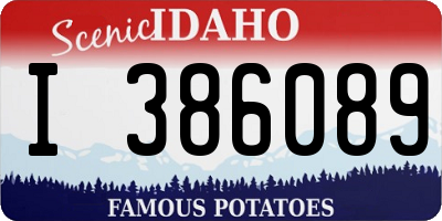 ID license plate I386089