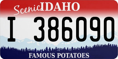 ID license plate I386090