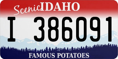ID license plate I386091