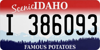 ID license plate I386093