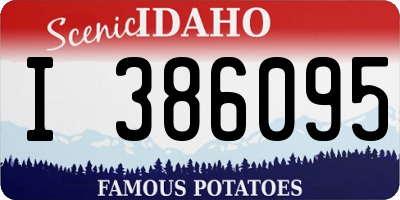 ID license plate I386095
