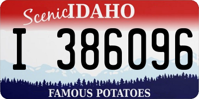 ID license plate I386096