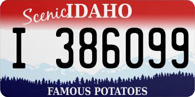 ID license plate I386099