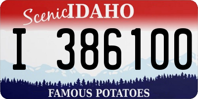 ID license plate I386100