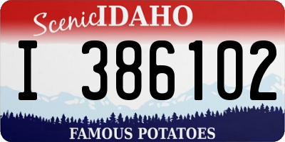 ID license plate I386102