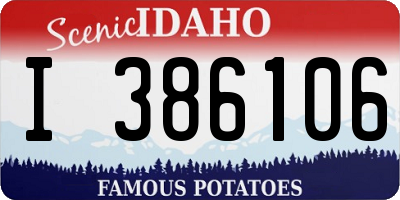 ID license plate I386106