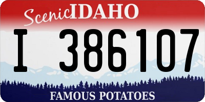 ID license plate I386107