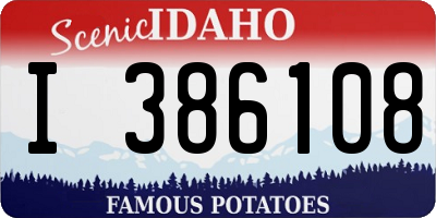 ID license plate I386108