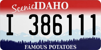 ID license plate I386111