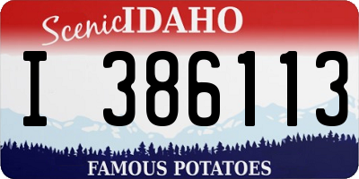 ID license plate I386113
