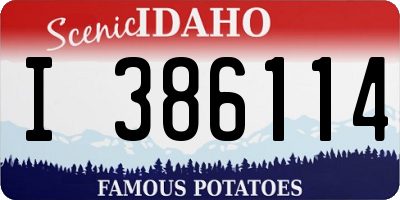 ID license plate I386114